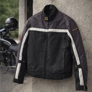 MotoBoss All Season Motorcycle Jacket Armored Textile Riding Jacket w Liner LG